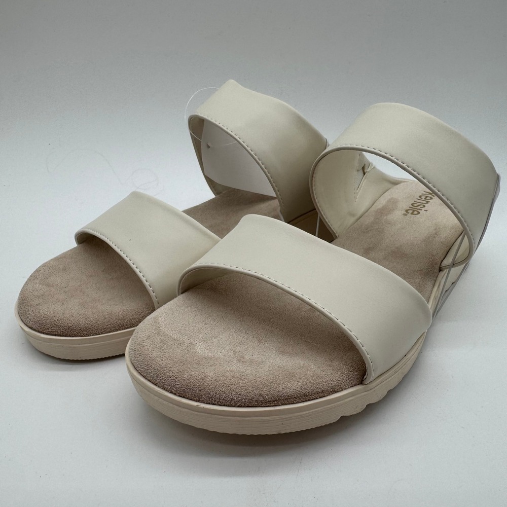 Kensie Endy Comfort Beige Double‎ Strap Slide Sandals Women's Size 9